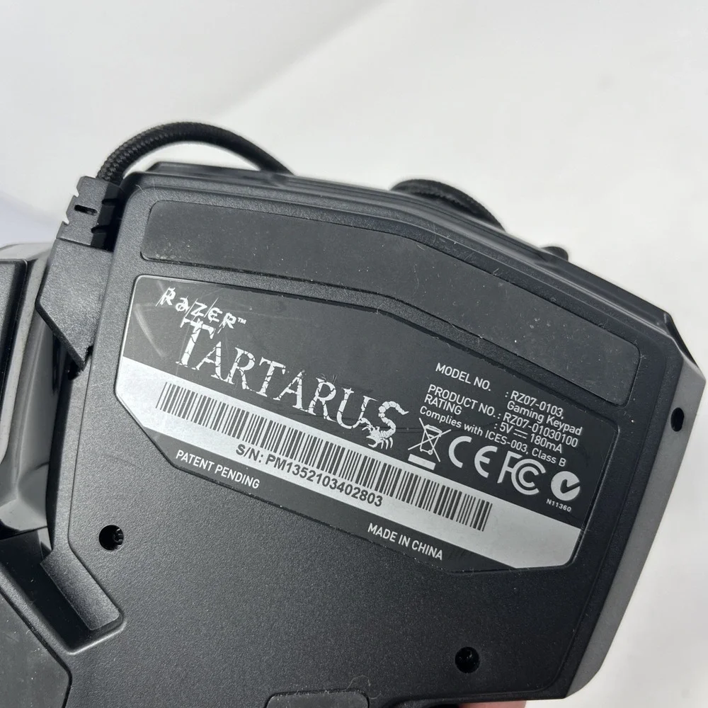 Razer Tartarus V1 Wired Gaming Keypad Model RZ07-0103 Programmable Keys Tested